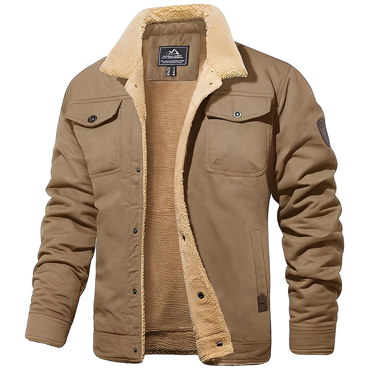 Agasalho masculino elegante para o inverno, blusão quente e moderno para o dia a dia.