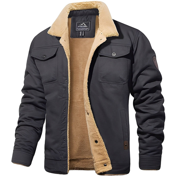 Jaqueta de inverno masculina, design elegante e conforto para moda casual em dias frios.