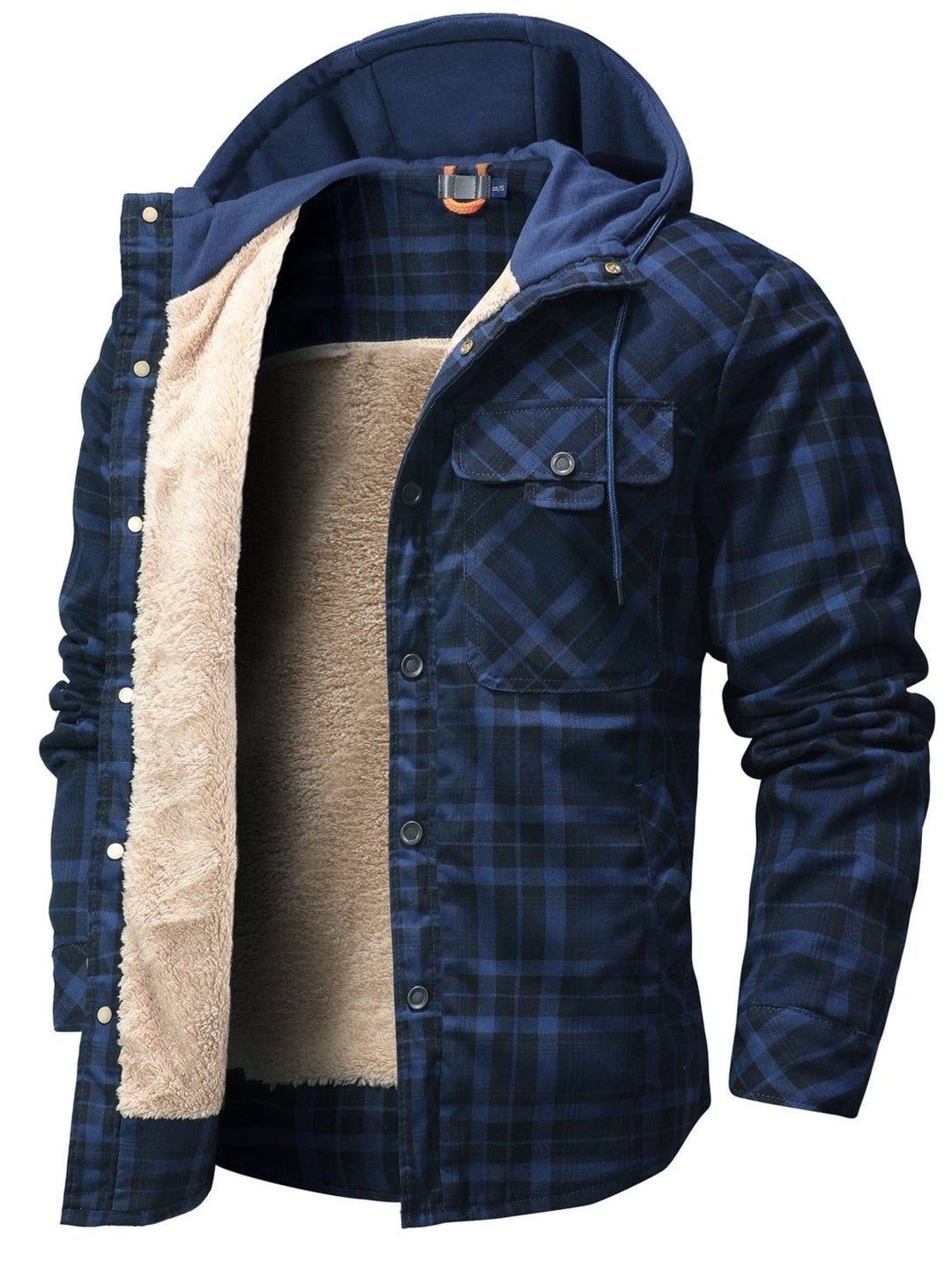 Jaqueta masculina Woodland casual com capuz. Ideal para outono, inverno e dias resistentes ao vento.
