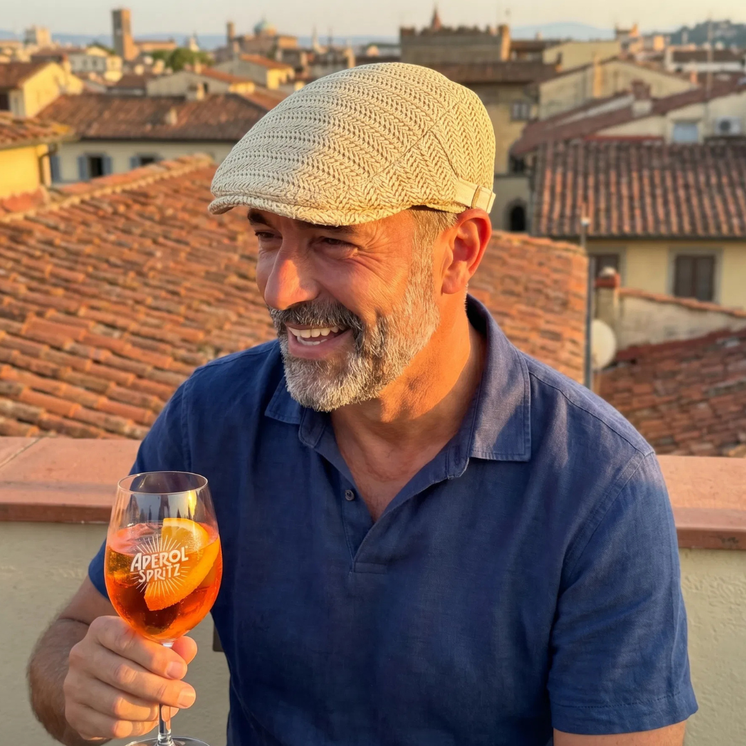 Chapéu masculino de verão ajustável, estilo italiano clássico, versátil para qualquer ocasião casual.