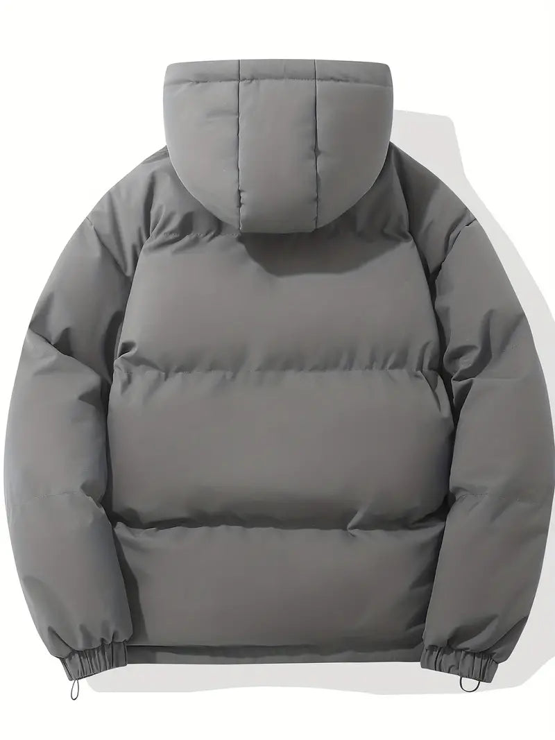 Roupa de inverno feminina, casaco com capuz, acolchoado, proteção contra o vento e frio.