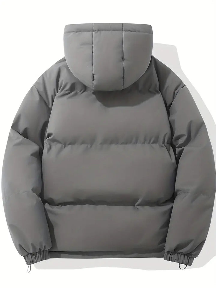 Roupa de inverno feminina, casaco com capuz, acolchoado, proteção contra o vento e frio.
