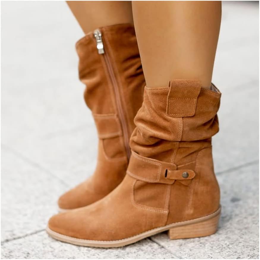 Bota alta feminina de joelho, estilo e conforto duradouro para moda feminina de inverno. (pt)