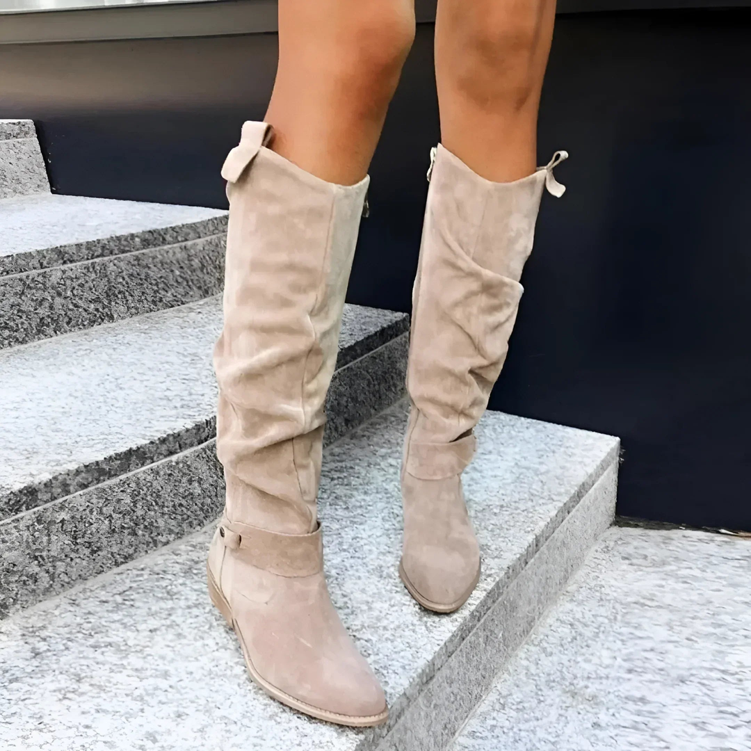 Botas femininas de joelho, estilo moderno e conforto superior para diversas ocasiões. (pt)