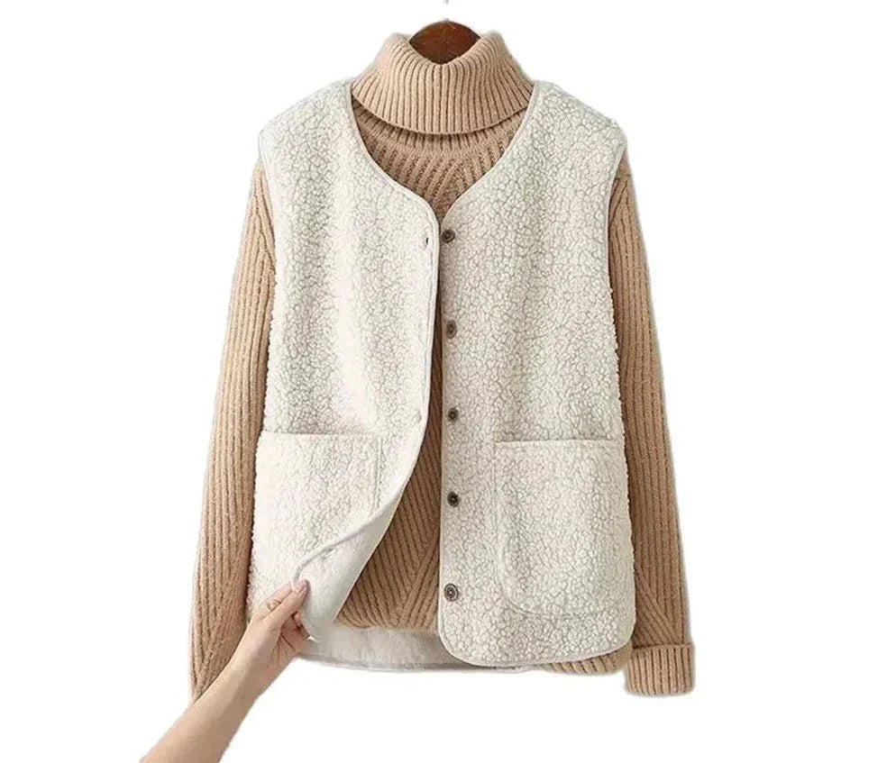 Suéter feminino casual com detalhes em botões, ideal para a moda de inverno e outono. Conforto garantido.