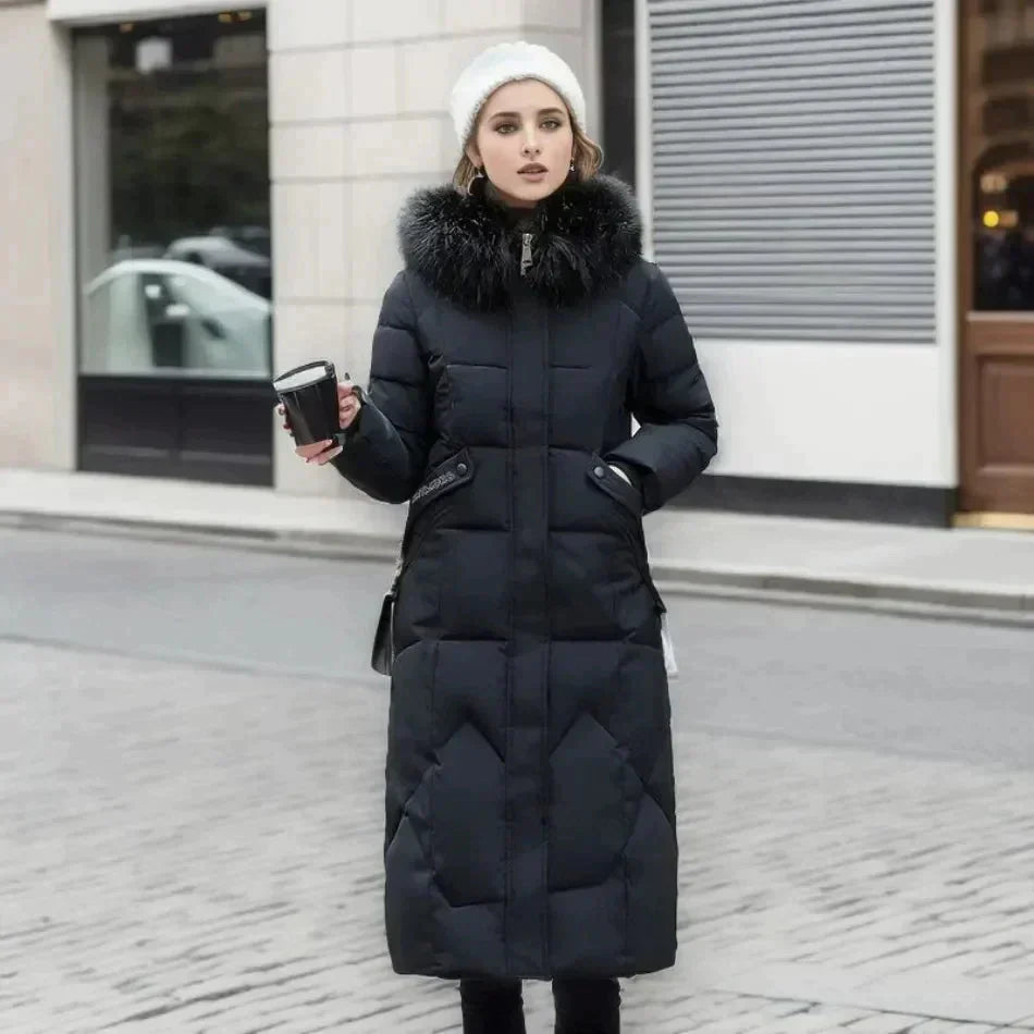 Casaco feminino para inverno rigoroso, com estilo italiano. Elegância e conforto garantidos.