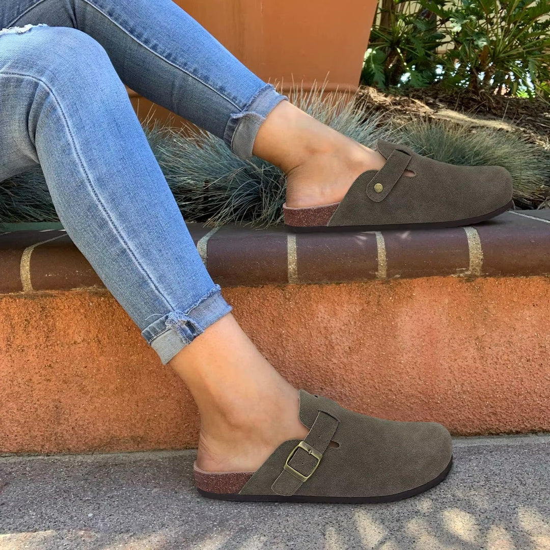 Sandália feminina Boston de verão, com design confortável e palmilha ergonómica, perfeita para o dia a dia.