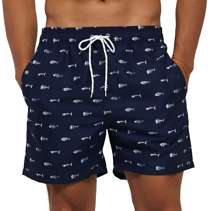 Short de banho masculino moderno e confortável. Essencial para moda praia, verão, piscina e momentos de lazer.