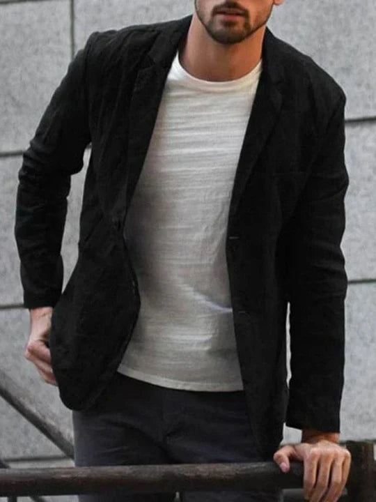Blazer masculino casual/social respirável, ideal para verão e primavera. Conforto e estilo em tamanhos grandes.