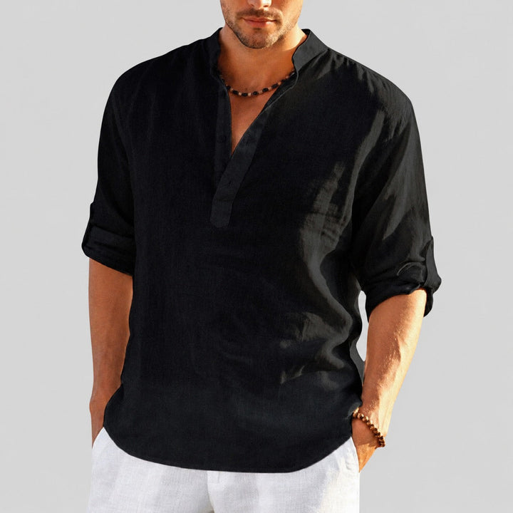 Camisa masculina casual com cores diversas e tamanhos grandes, ideal para o conforto no verão.