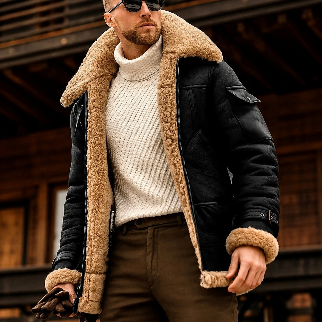 Casaco masculino elegante para inverno, oferece conforto e estilo moderno. Perfeito para moda masculina casual.