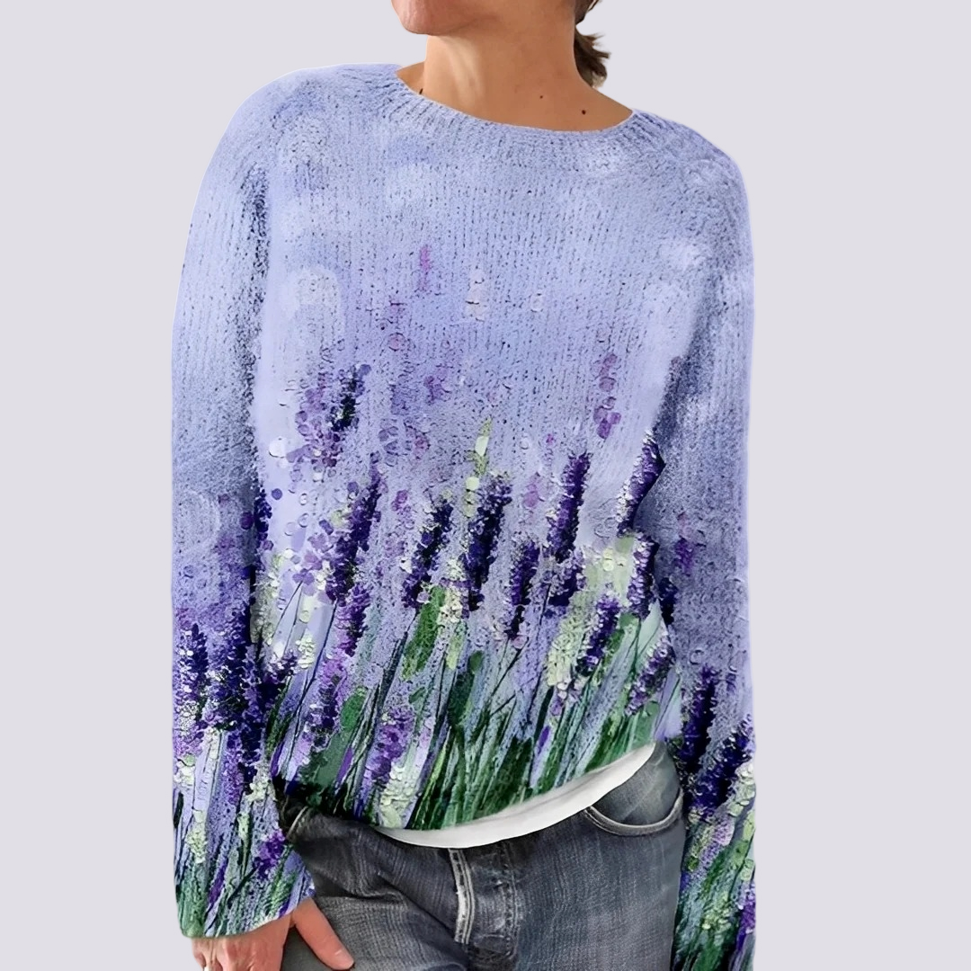 Suéter feminino aconchegante para inverno, manga longa e gola redonda. Conforto e estilo casual.