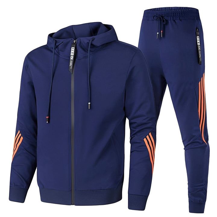 Conjunto masculino casual de primavera/verão, roupa esportiva moderna para estilo e conforto.
