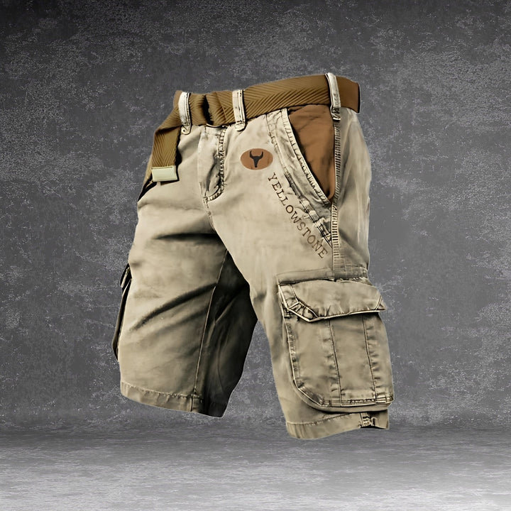 Shorts masculinos cargo Cole com bolsos práticos. Ideal para viagens e aventura. Disponível em várias cores.