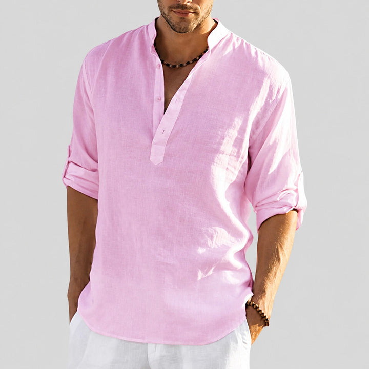 Elegante camisa masculina para o verão, com design moderno e conforto para diversas ocasiões.