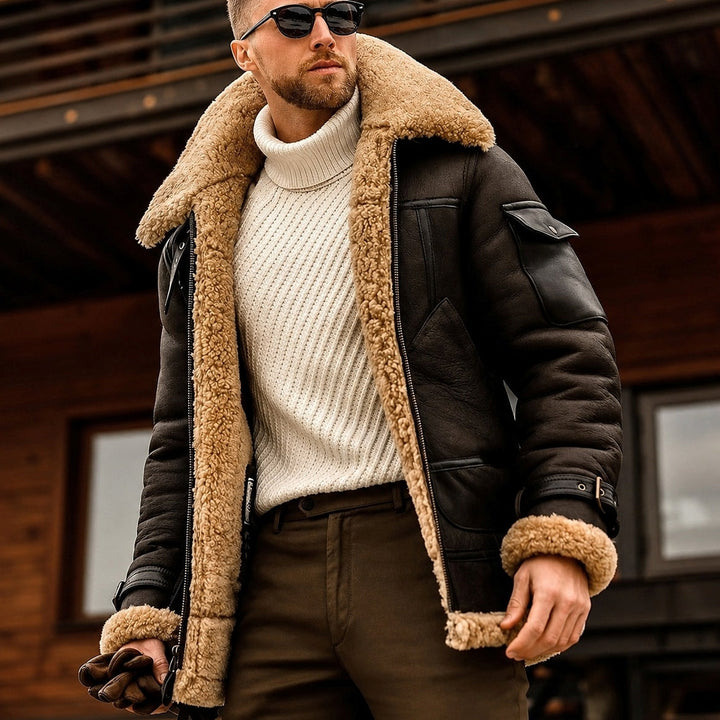 Roupa masculina: jaqueta quente e moderna para o inverno. Um casaco elegante que garante estilo e conforto.