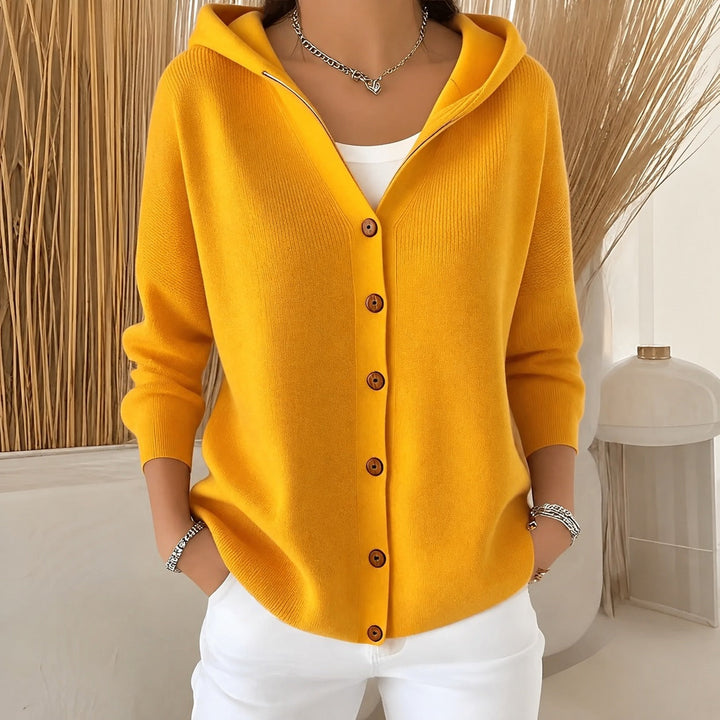 Bestseller: Cardigã feminino aconchegante com capuz e manga comprida para conforto no inverno.