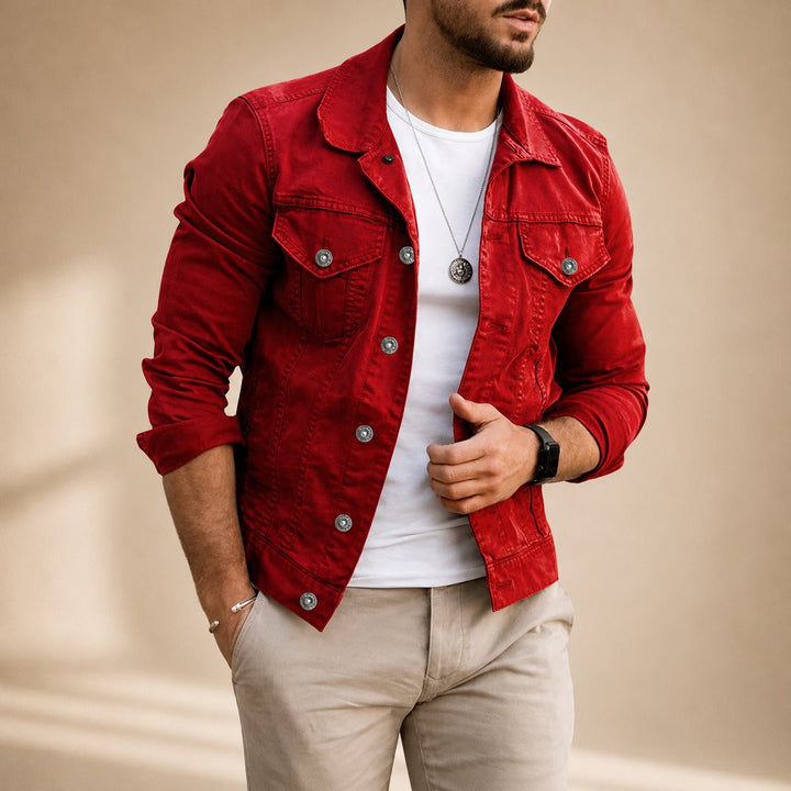 Casaco masculino versátil, estilo casual para outono e primavera, perfeito para o conforto diário.