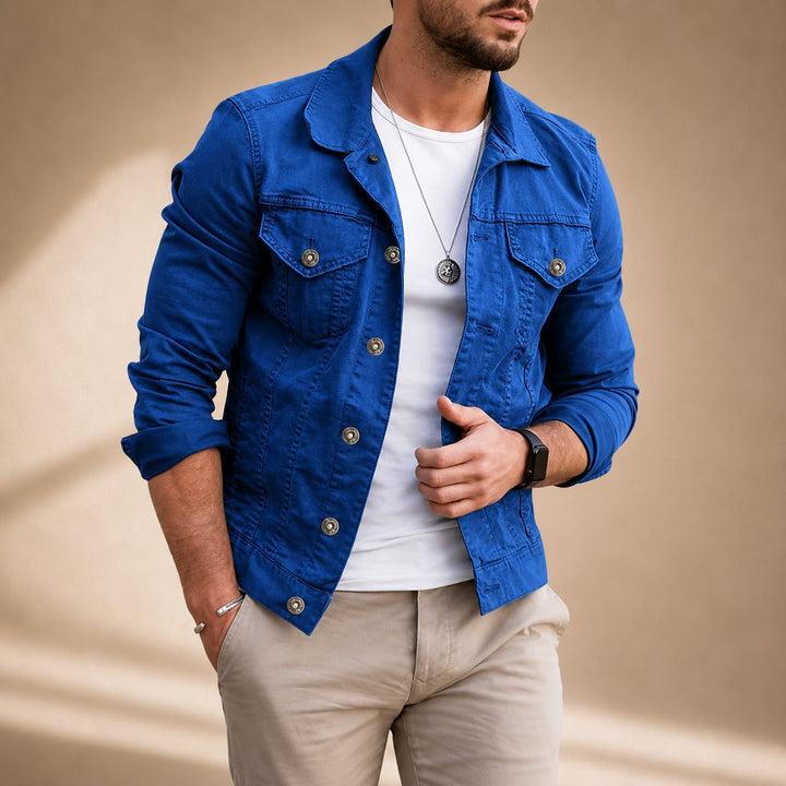 Jaqueta masculina clássica e elegante, ideal para o dia a dia e diversas estações como outono/primavera.