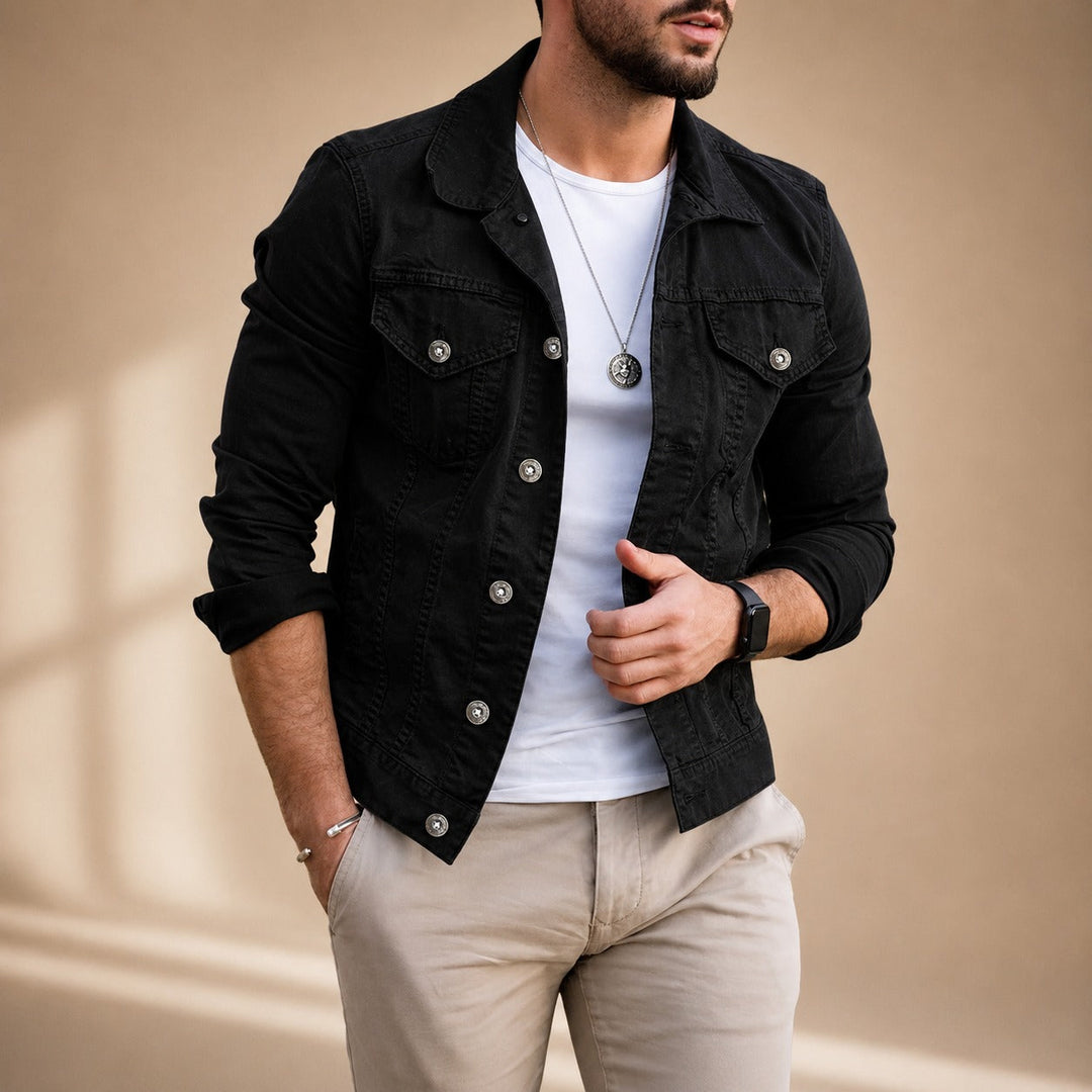 Jaqueta masculina, peça essencial para o guarda-roupa. Estilo casual e clássico, ideal para outono e primavera.