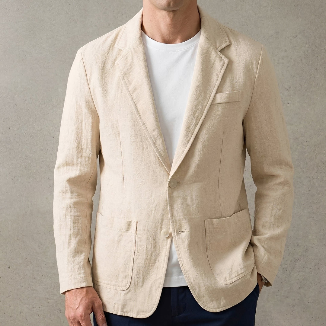 Blazer masculino solto e confortável para o dia a dia. Ideal para um look casual chic moderno.