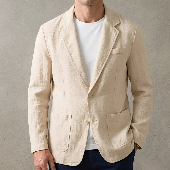 Blazer masculino solto e confortável para o dia a dia. Ideal para um look casual chic moderno.
