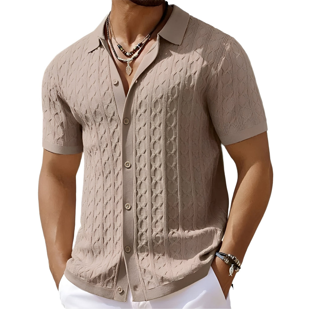 Camisa masculina slim fit elegante para o dia a dia, estilo casual ou trabalho. Disponível em caqui, verde, preto.