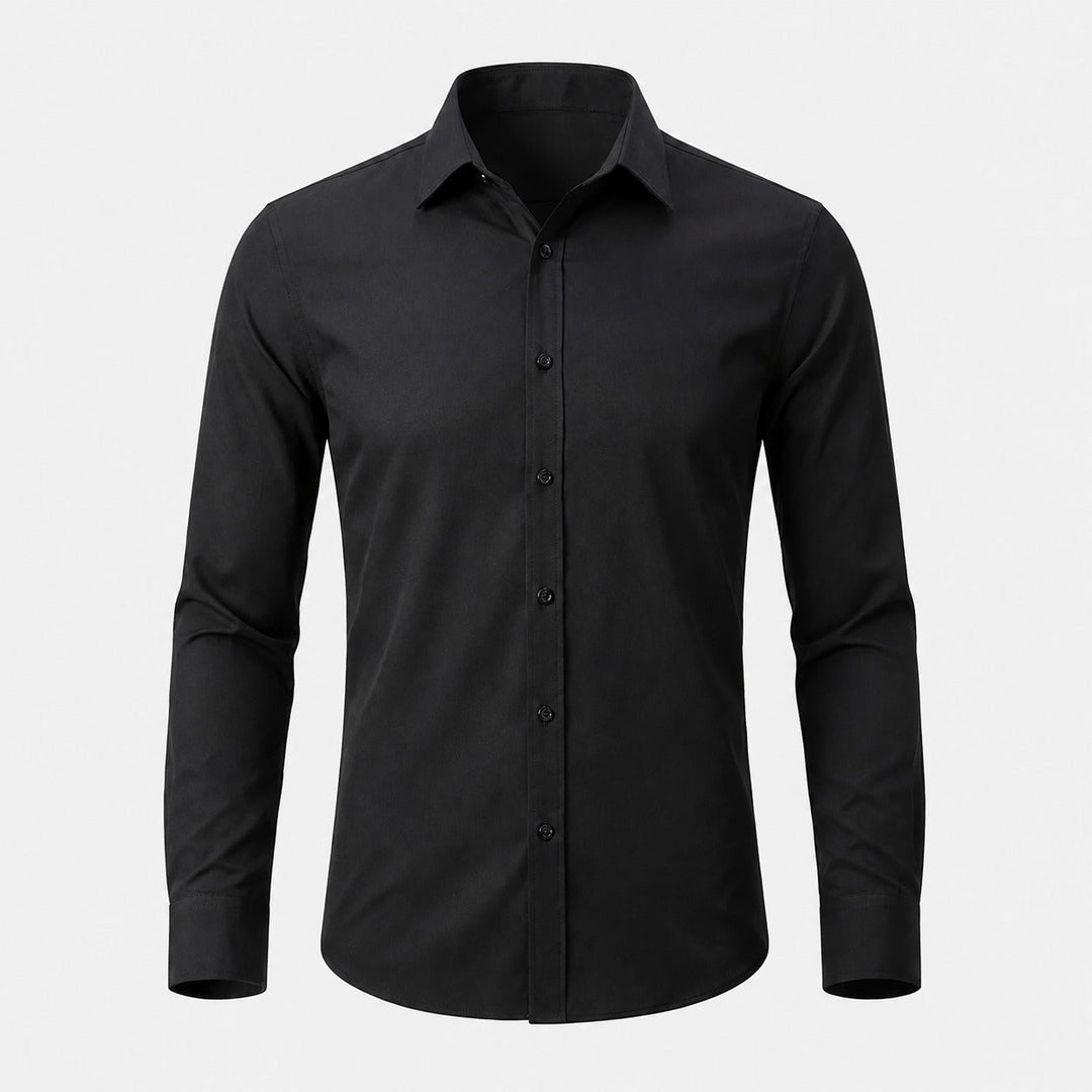 Camisa masculina elegante e confortável para trabalho, com elasticidade, moderna e versátil.