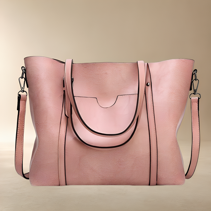 Bolsa de ombro moderna feminina, grande capacidade, versátil para trabalho ou lazer diário.