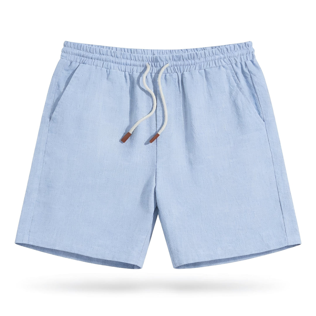 Shorts masculinos casuais de verão com cintura elástica, ideais para lazer e conforto diário.