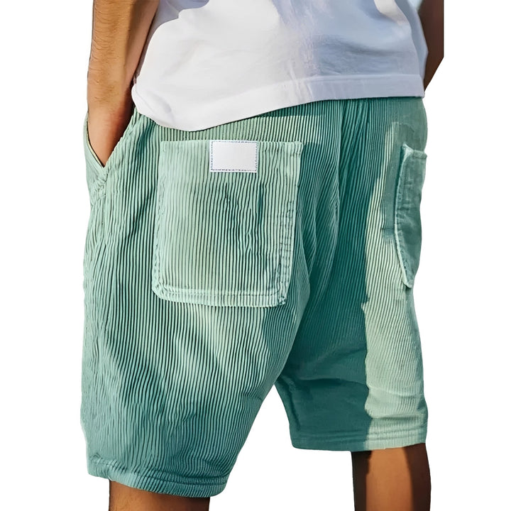 Shorts masculinos canelados casuais, ideais para lazer e uso diário. Conforto garantido.