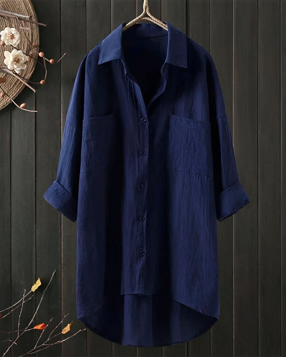 Camisa feminina moderna de manga longa, solta, para o dia a dia com muito conforto e estilo.