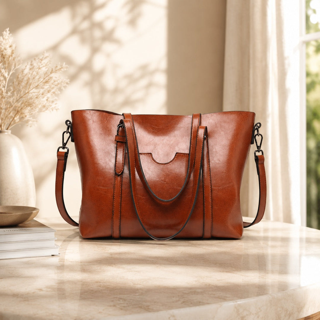 Bolsa feminina casual de grande capacidade para uso diário, perfeita para o dia a dia.