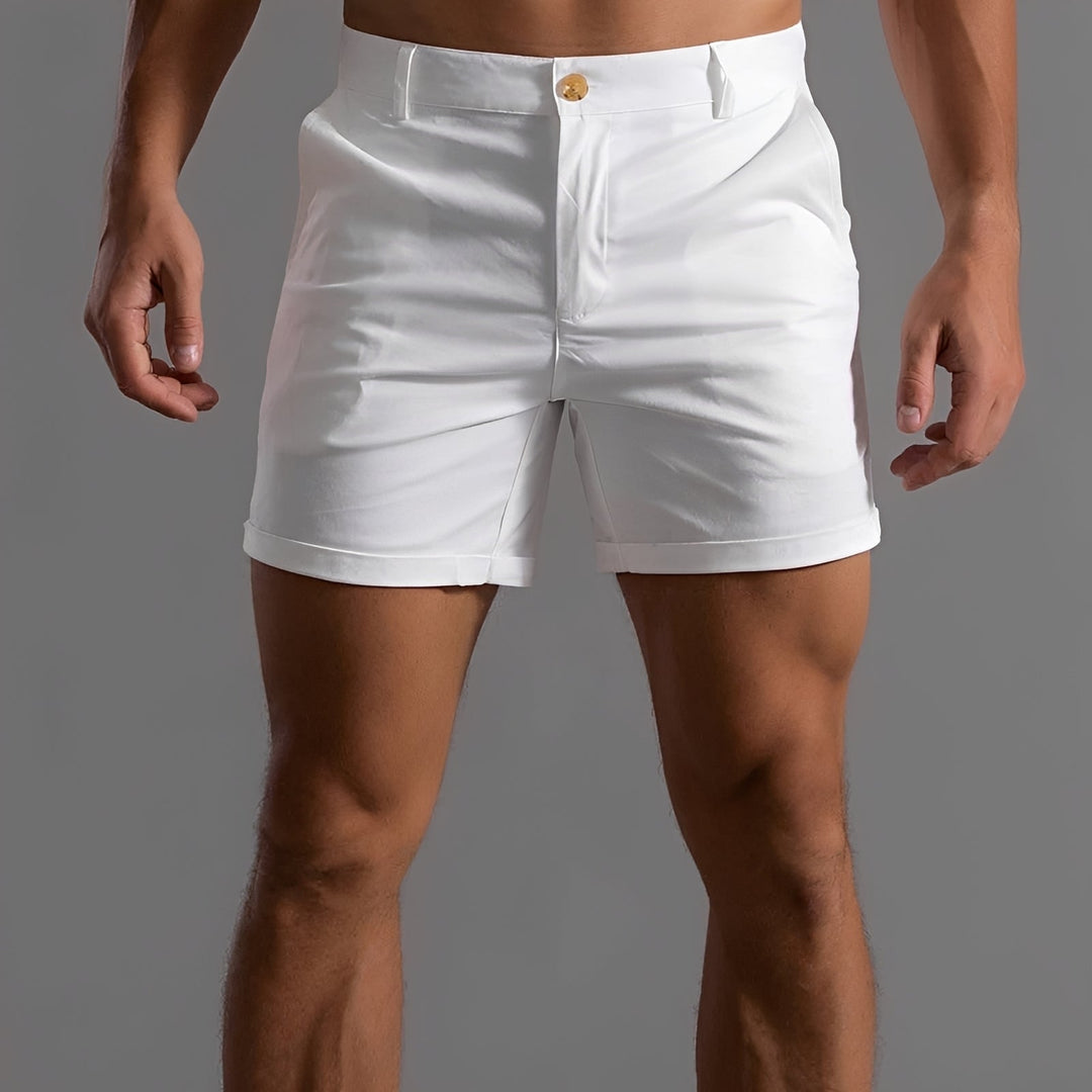 Calções de praia masculinos casuais para o verão. Oferecem conforto e estilo descontraído para lazer na praia.