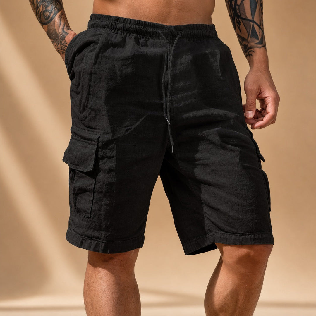 Shorts cargo masculino relaxado, estilo moderno para o verão. Conforto e praticidade para uso diário.