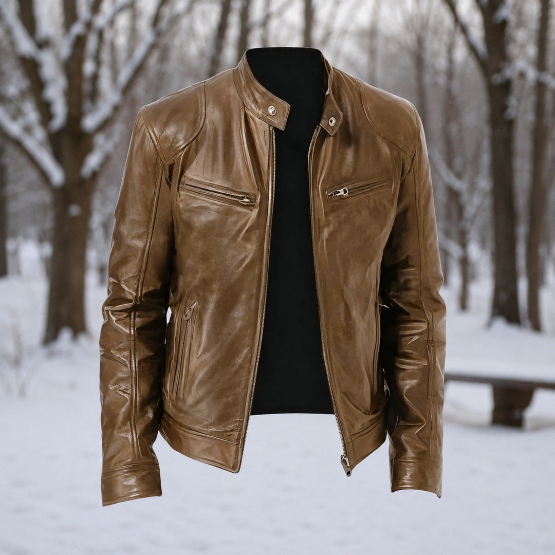 Jaqueta masculina clássica versátil para estilo casual. Perfeita para outono e inverno.