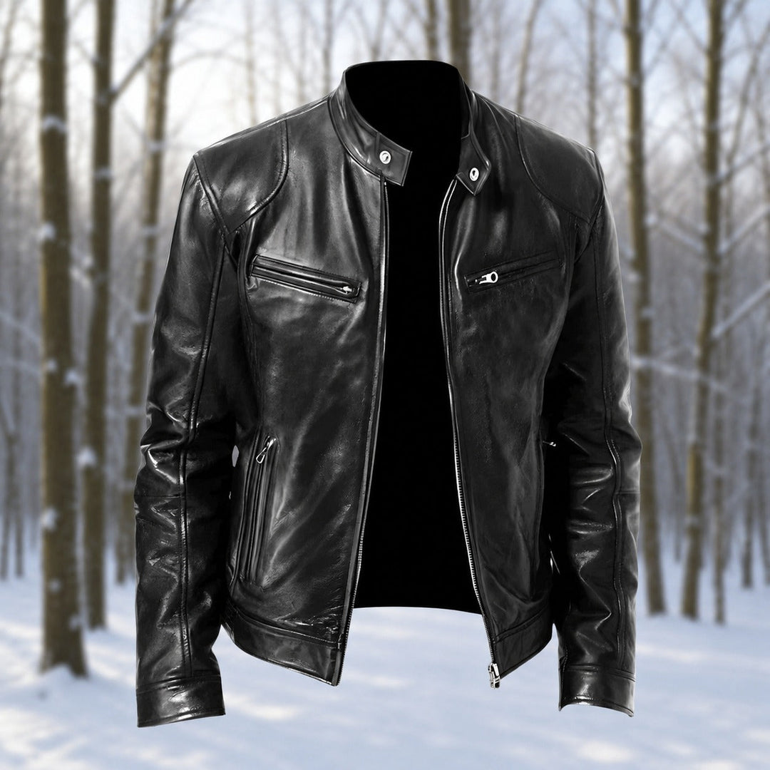 Roupa masculina de estilo clássico, jaqueta de outono/inverno. Essencial para moda versátil.
