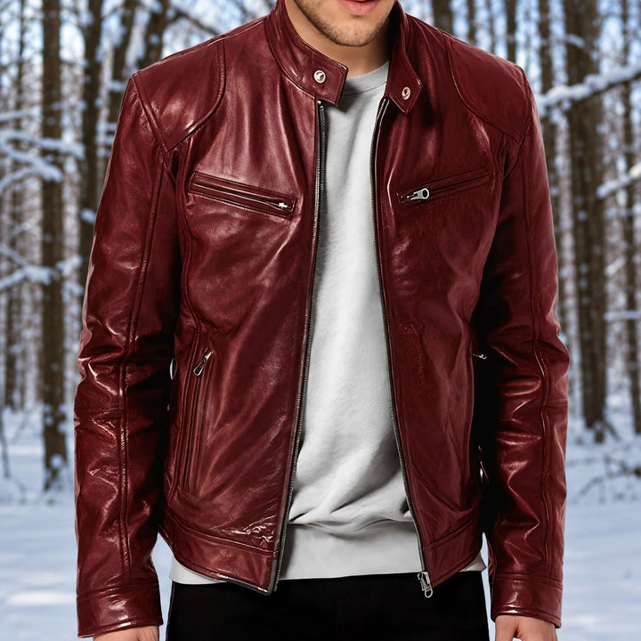 Jaqueta masculina casual clássica, perfeita para o dia a dia e vestuário de outono/inverno.