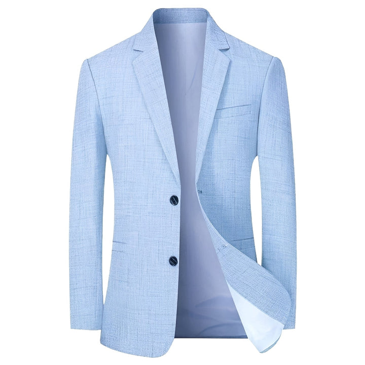 Blazer masculino slim fit azul marinho, elegante para negócios ou eventos sociais. Estilo moderno para o verão/outono.
