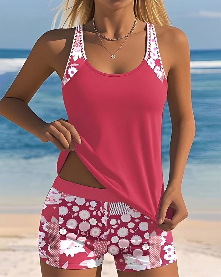 Maiô regata feminino colorido com design estiloso para o verão. Confortável moda praia ideal para piscina.