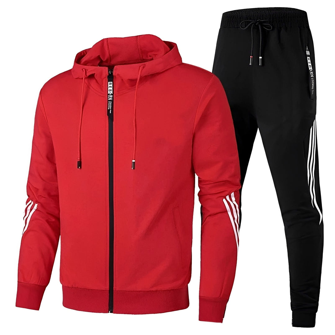 Conjunto de treino masculino primavera/verão, disponível em tamanhos grandes para conforto e estilo.