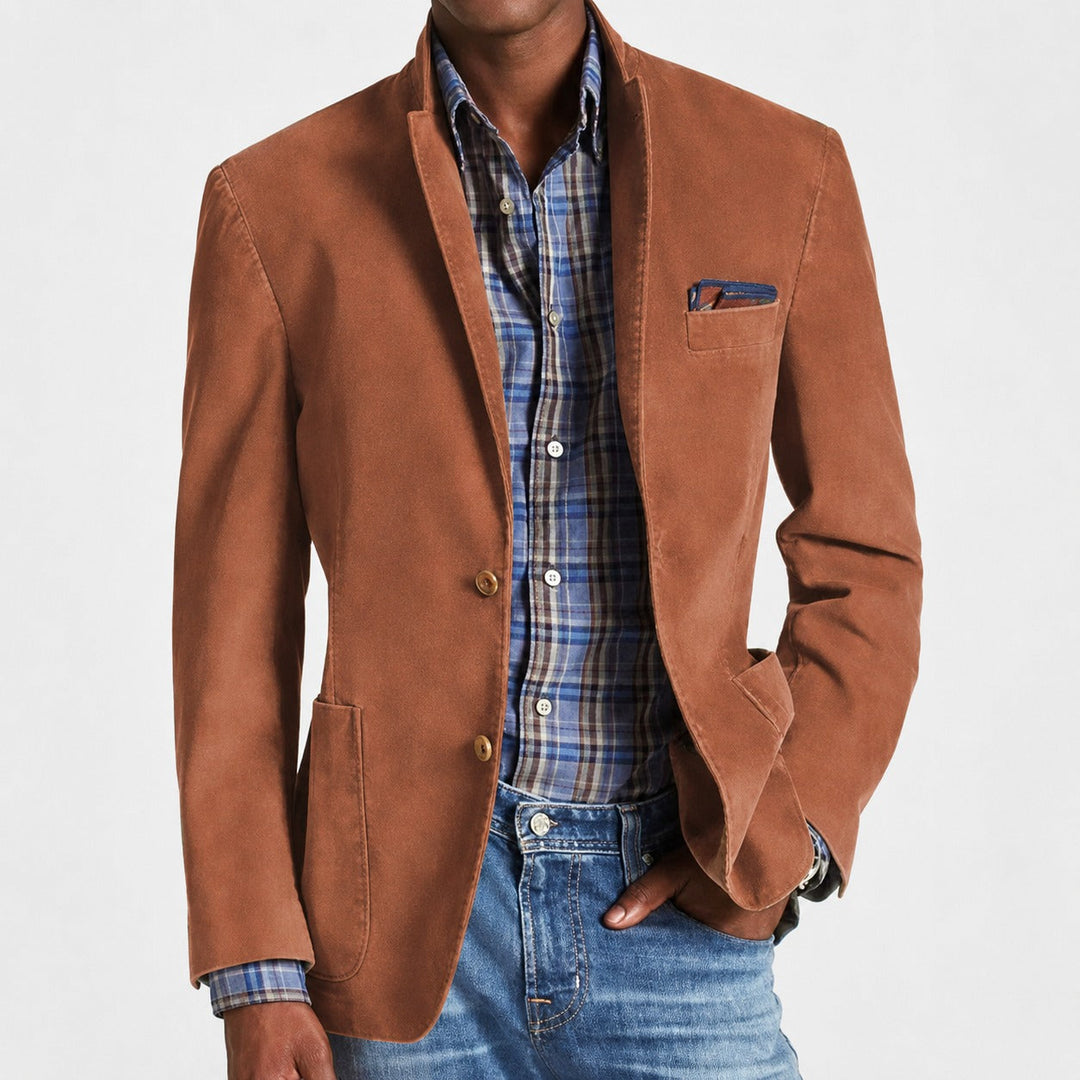 Blazer masculino clássico, perfeito para roupa social e casual elegante. Jaqueta versátil para homem moderno.