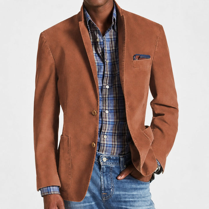 Blazer masculino clássico, perfeito para roupa social e casual elegante. Jaqueta versátil para homem moderno.