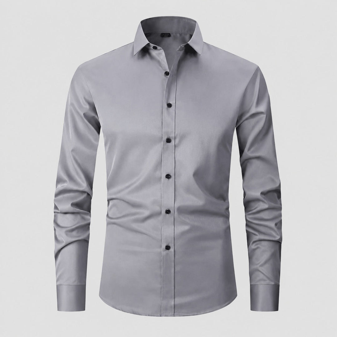 Camisa masculina versátil para estilo diário e trabalho, moderna, confortável com elasticidade.