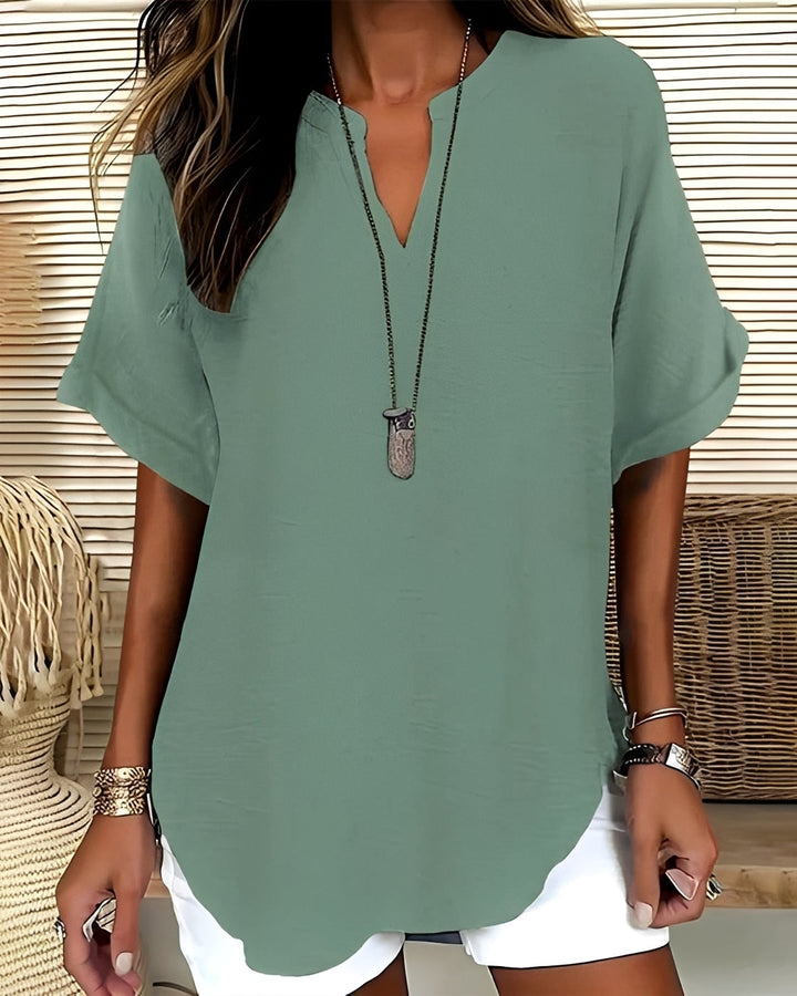 Blusa feminina solta e confortável, perfeita para um look casual de verão. Tops femininos para moda descomplicada.