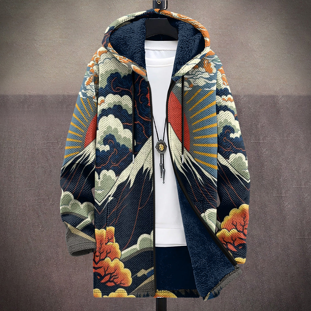 Cardigan Feminino Kalina multicolorido luxuoso para outono/inverno. Peça versátil com estilo artístico e conforto.