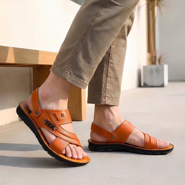 Sandálias masculinas de verão, confortáveis e modernas, ideais para uso casual diário. Ajuste perfeito.