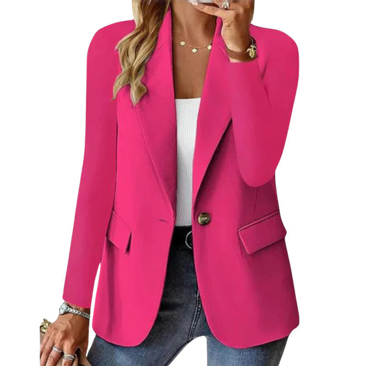 Jaqueta feminina estilo blazer casual, perfeito para um look versátil do dia a dia. Peça coringa.