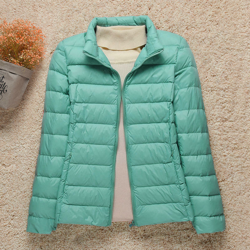 Agasalho feminino Liera, conforto e estilo, jaqueta versátil para outono e inverno.