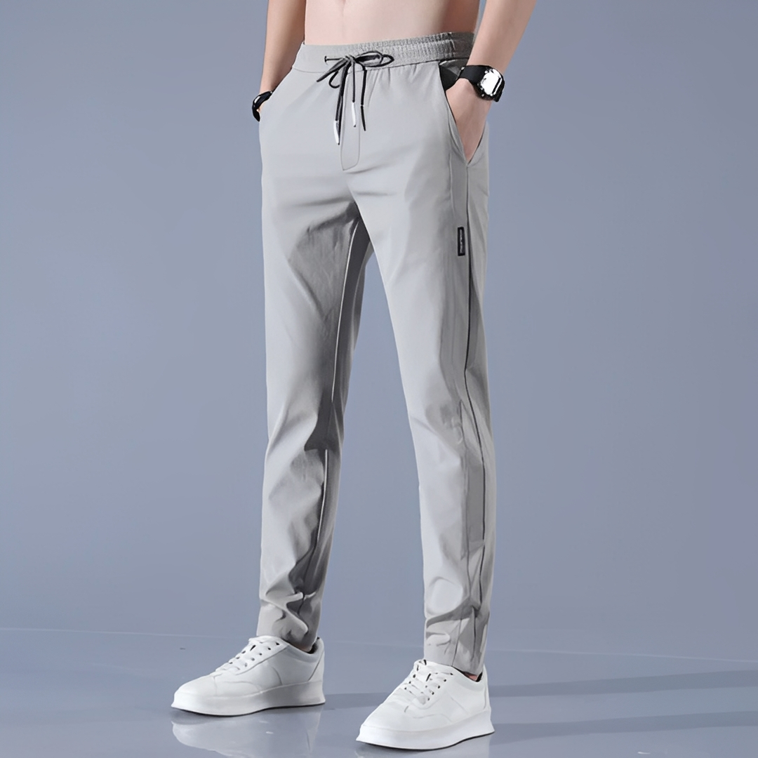 Calça masculina de secagem rápida para verão, ideal para viagem e atividades outdoors, oferece conforto flexível e respirável.